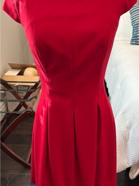 dressbarn cap sleeve Red Fit & Flare Dress